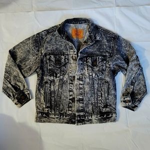 Vintage Levi Black Acid Washed Denim Jacket